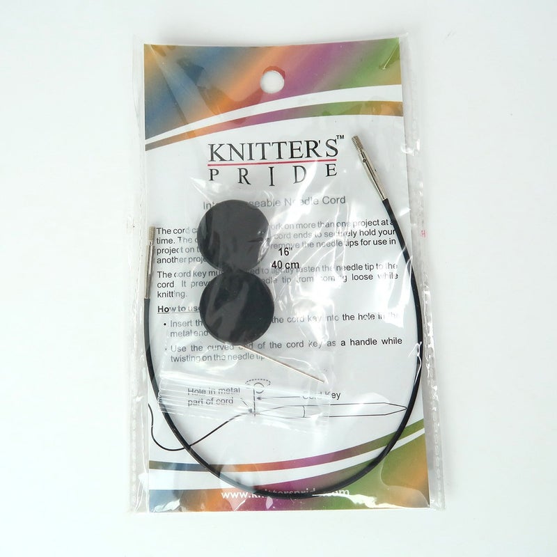 Knitter's Pride Knitters Pride Interchangeable Black Cord Variety Pack - 6 Common Sizes, 16, 24, 32, 40, 47, 60 - Image 2